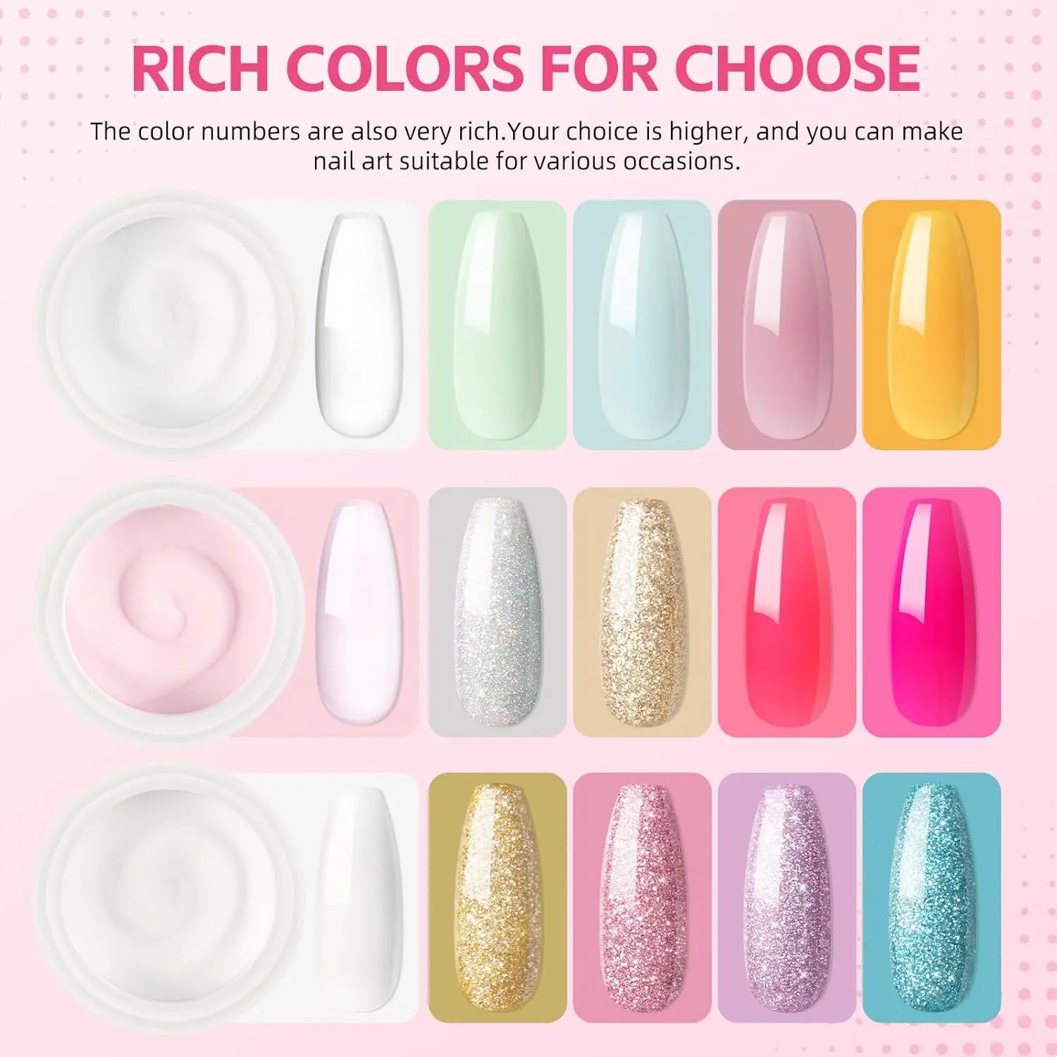 Acrylic Nail Kit for Beginners with Everything Nails Kit Acrylic Set with Drill and U V Light Professional Glitter Powder Decora