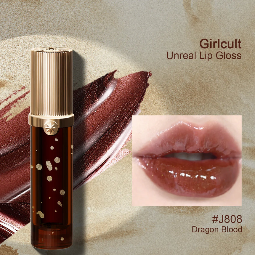 Girlcult Unreal Lip Gloss,Ethereal Water Gloss,Plumping Effect,Illusion Plumping,Non-Sticky,High Shine,Water Gloss,Holiday Gift