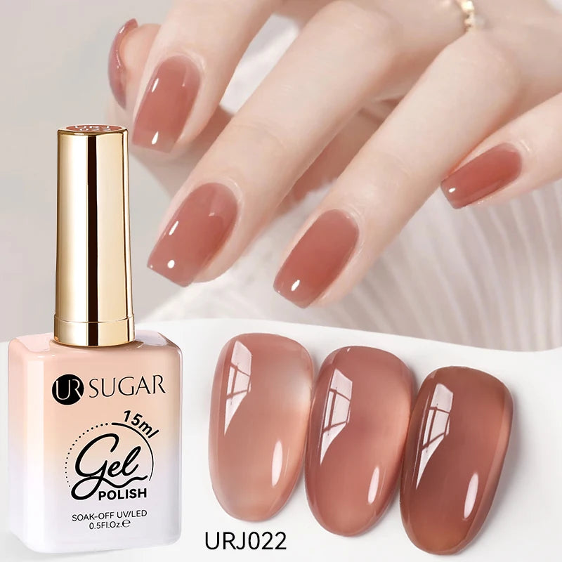 UR SUGAR 15ml No Wipe Top Base Gel Nail Gel Polish Matte Top Coat Enhancer Varnish Semi Permanent Soak Off UV LED Nail Art