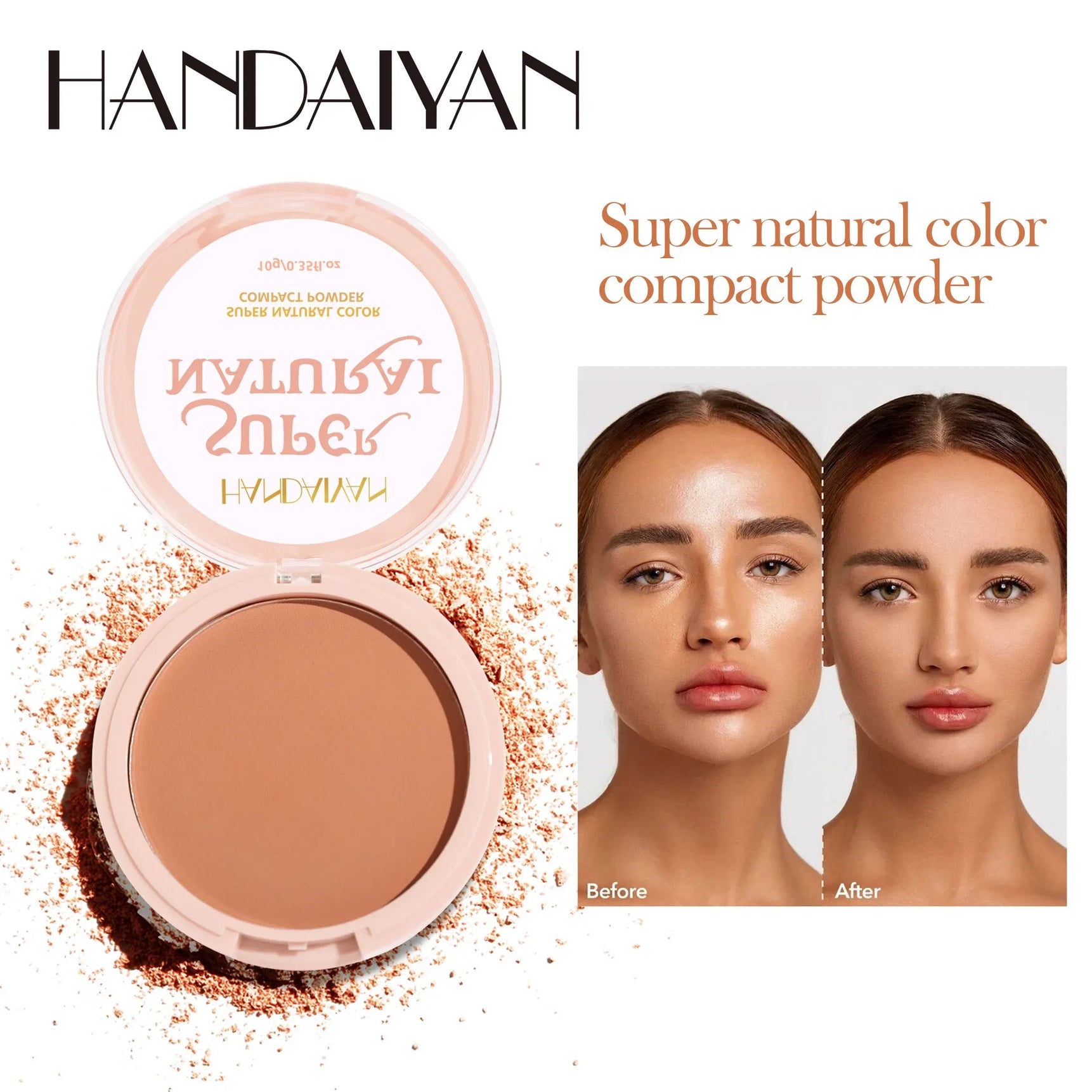 8 Color Matte Face Pressed Powder Oil Control Natural Setting Powder Foundation Full Coverage Waterproof Lasting Makeup