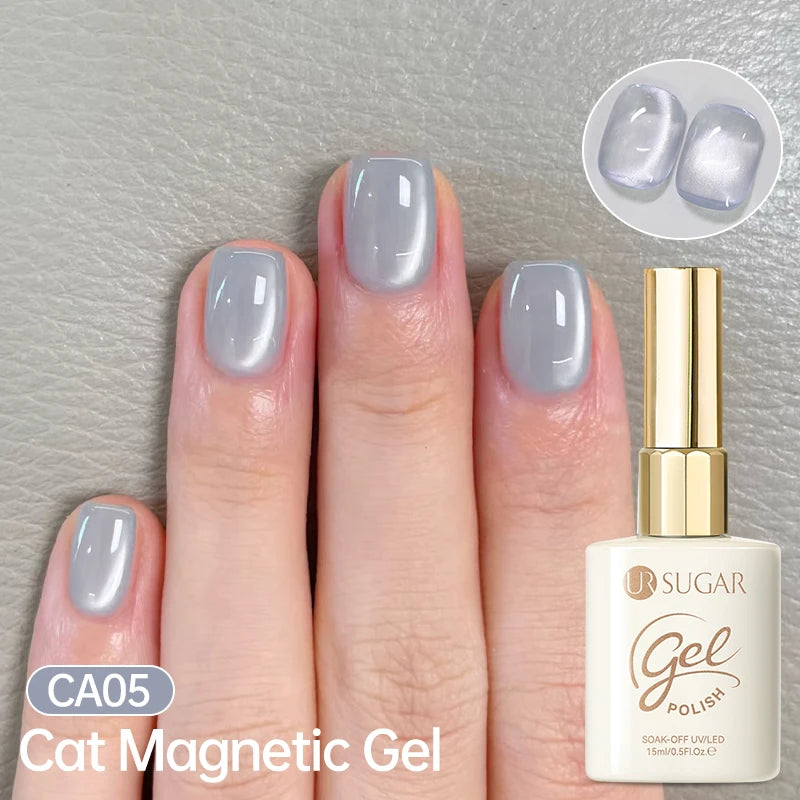 UR SUGAR 15ml Jelly Pink Cat Magnetic Gel Nail Polish Glitter ICE Soak Off Ceramic UV Gel Semi-permanent Nail Supplies Manicure