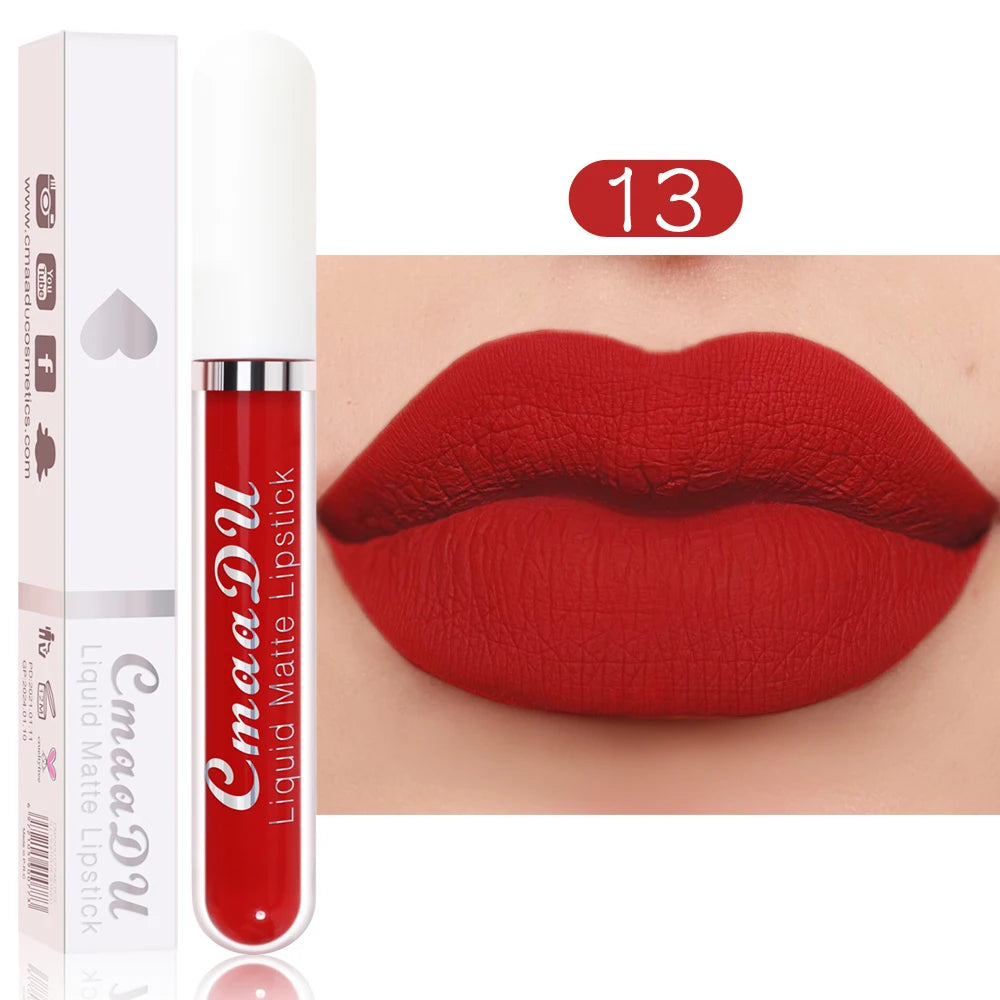 Waterproof Long Lasting Matte Lip Gloss Non Stick Cup Liquid lipstick
