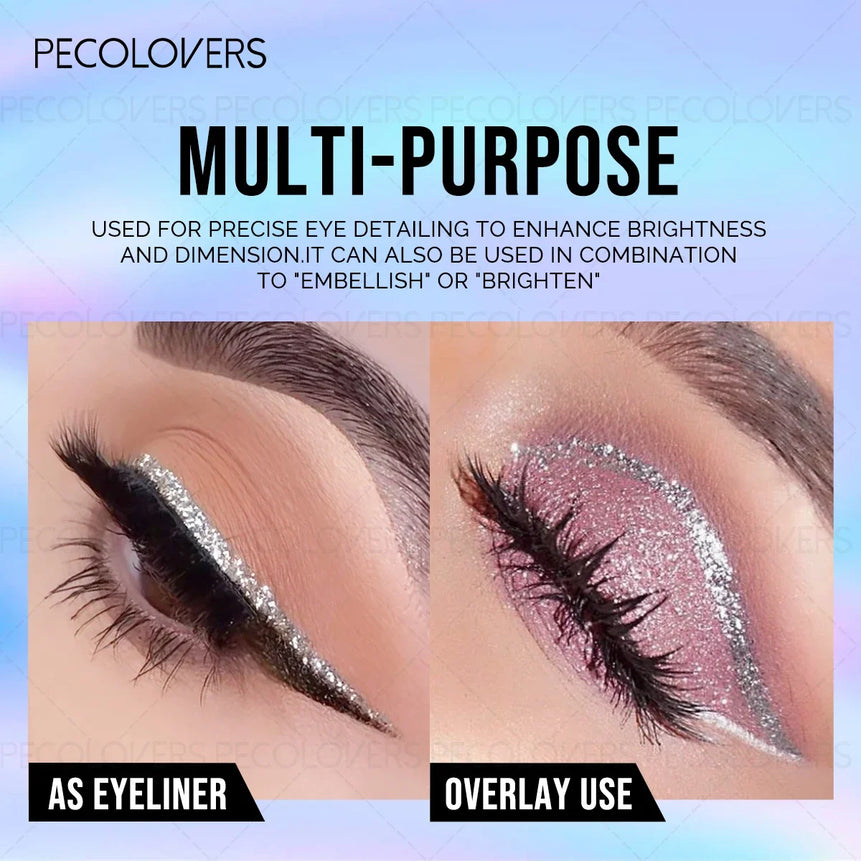1PC Sparkling Christmas Liquid Eyeliner, Pearlescent Shimmer Liquid Eyeshadow, Waterproof, Quick-drying, Perfect for Christmas