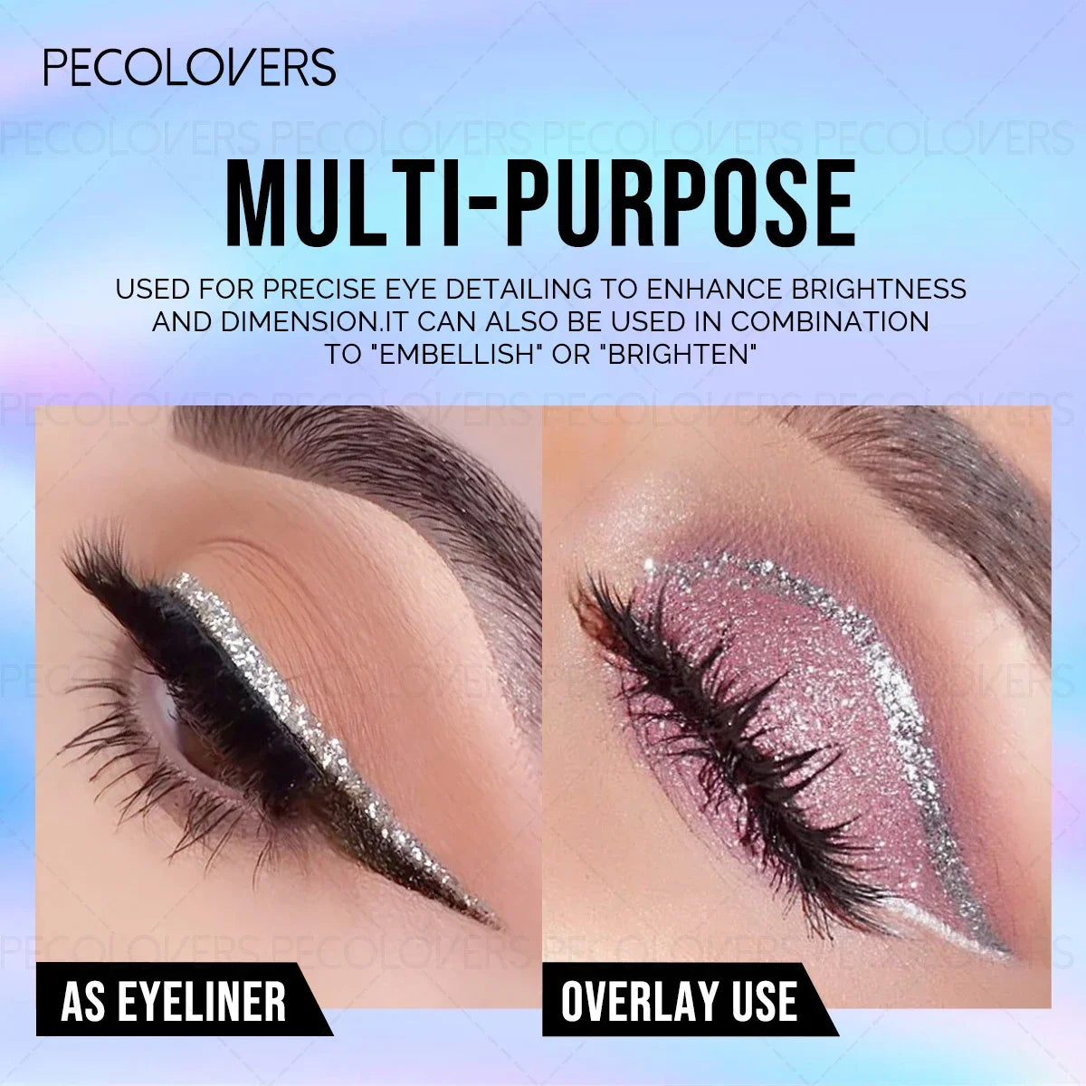 1PC Sparkling Christmas Liquid Eyeliner, Pearlescent Shimmer Liquid Eyeshadow, Waterproof, Quick-drying, Perfect for Christmas