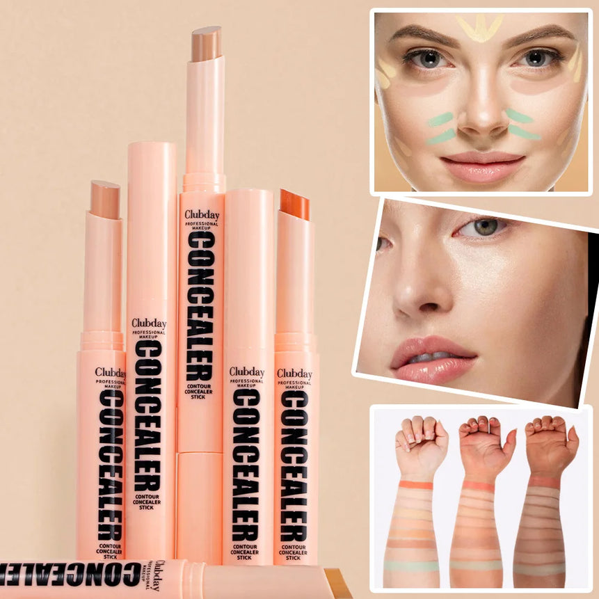 Orange Green Contour Concealer Stick Waterproof Matte Concealer Full Cover Acne Dark Circles Nude Foundation Makeup Corrector