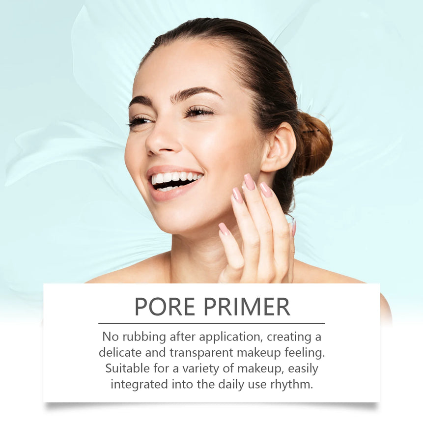 Pre-Makeup Pore Primer Invisible Pores Even Skin Tone Oil Control Smoothing Skin Moisturizing Face Primer for Flawless Makeup