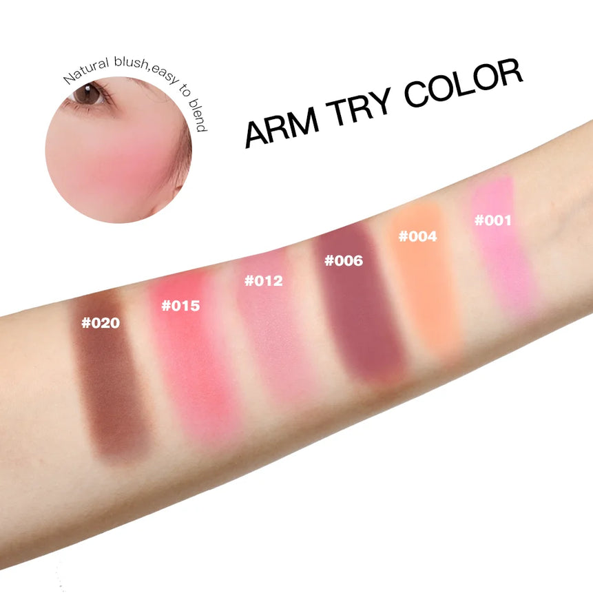 Single Color Blush Silky Texture High Color Rendering No Powder Feeling Low Saturation Long-lasting Natural Matte Blush Cream