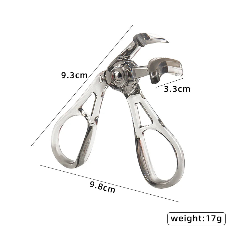 Professional Wide-angle Eyelash Curler Frameless Curling Comb Tooth Lash Curler with Refill Pad Long-lasting Shaping Lash Tools