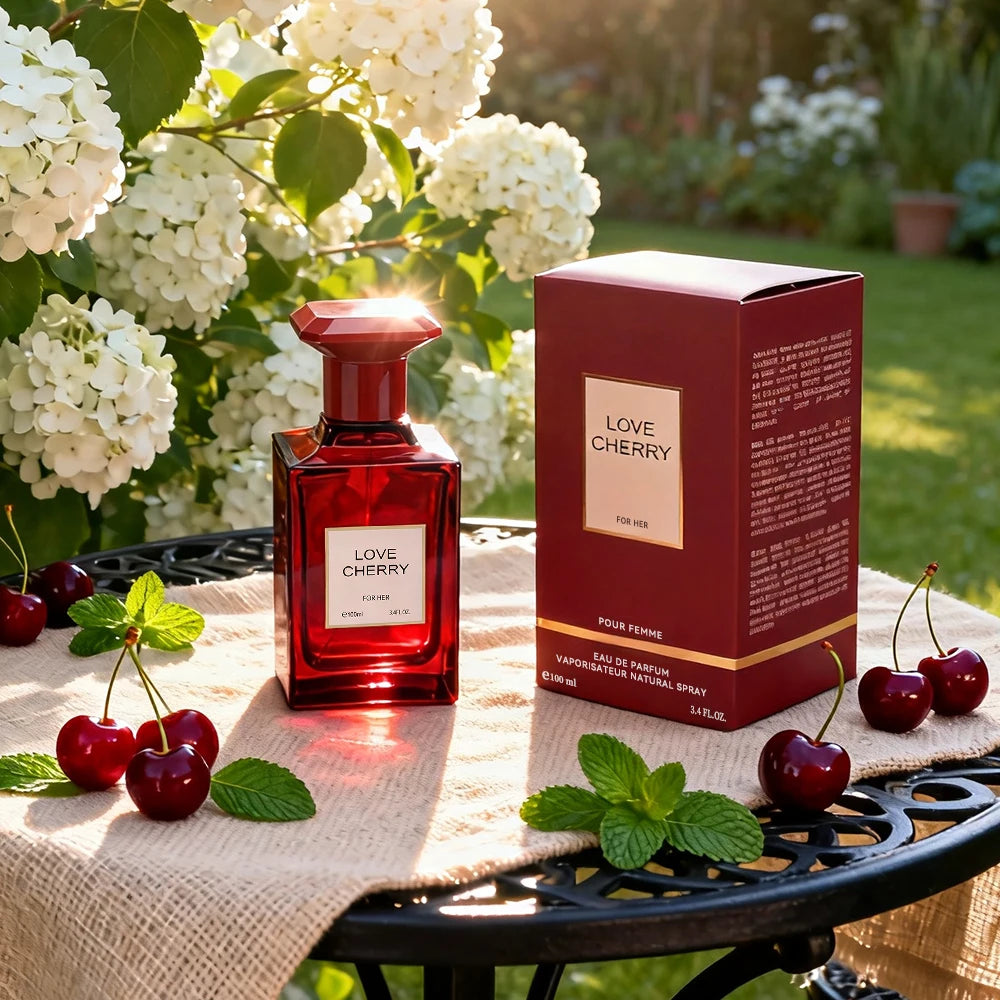 3.4 Oz Men's Eau De Toilette Spray - Men's Amber Spicy Perfume - With Black Cherry, Cherry Liqueur And Bitter Almond - Medium Pe