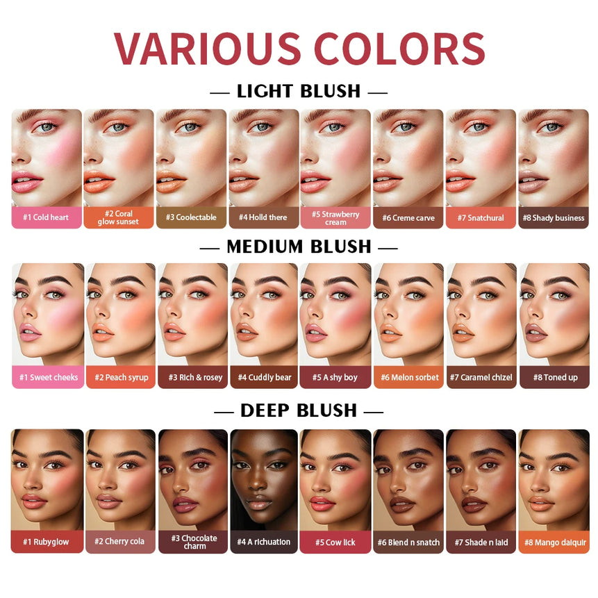 Waterproof Case Cream Highlighter Palette Blush Vivid Color Case Brow Mud Tone Long-Lasting Multiple Uses Makeup Cosmetics