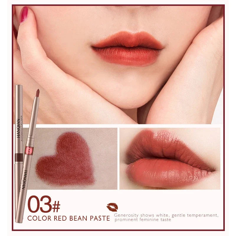 Automatic Rotary Lip Liner Easy Makeup Colour Lipstick Pencil Waterproof Long-lasting Matte Lipsticks Portable Girls Cosmetics