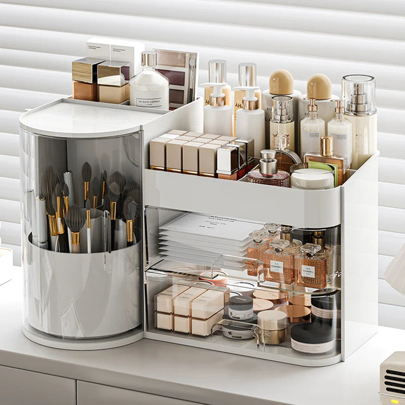 Cosmetic storage box desktop dressing table large capacity skin care products lipstick lotion drawer type dustproof storage rack