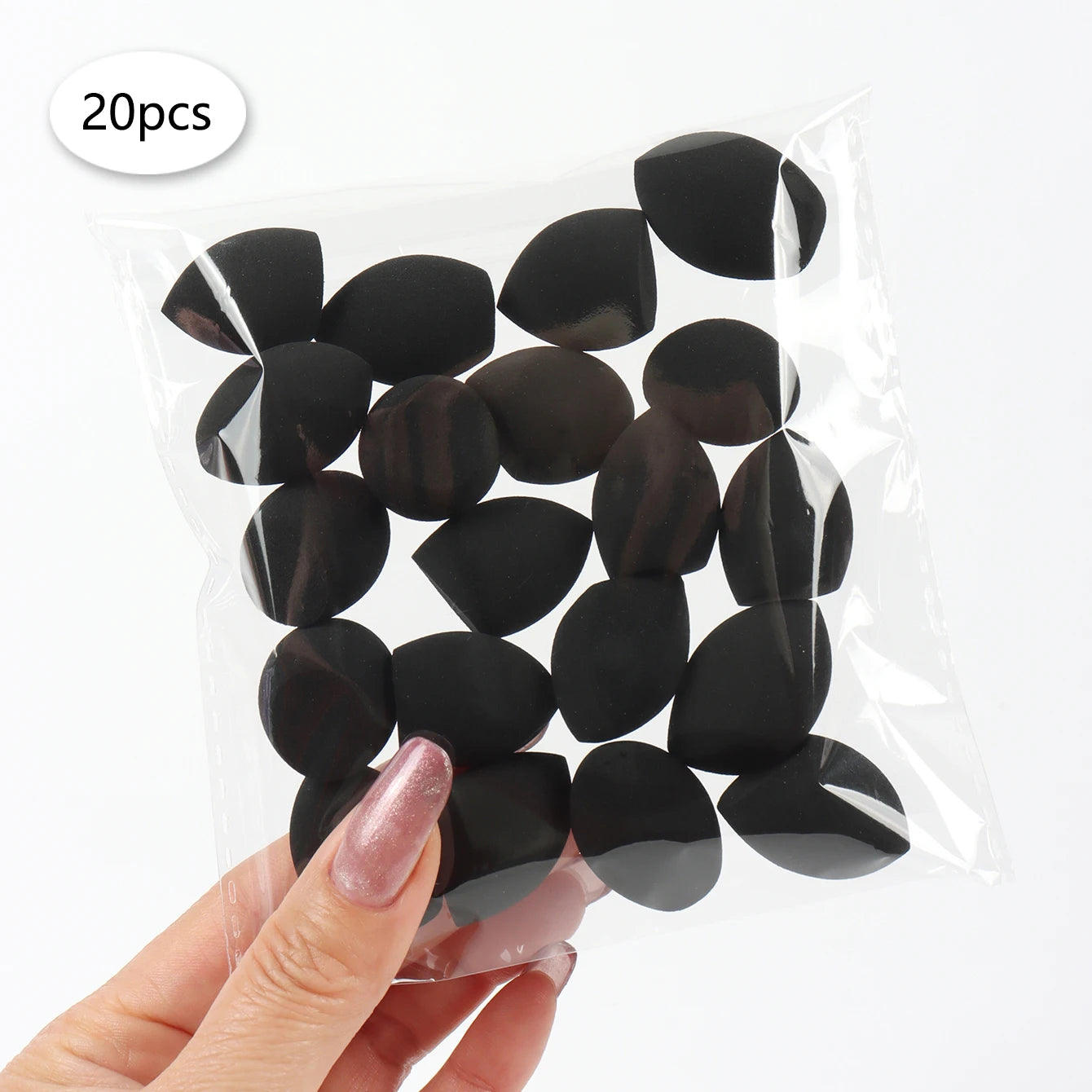 20 件装 Mini Finger Puff Beauty Cosmetic Foundation Cosmetic Sponge Makeup Blender Suitable for Cream & Powder Concealer