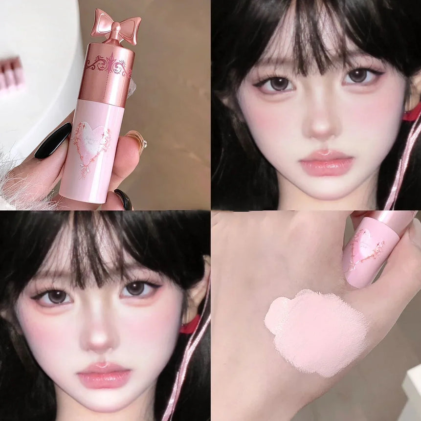 Pink Brightening Concealer Stick Waterproof Highlighting Liquid Moisturizing Concealer Cream Cover Acne Spot Dark Circles Makeup