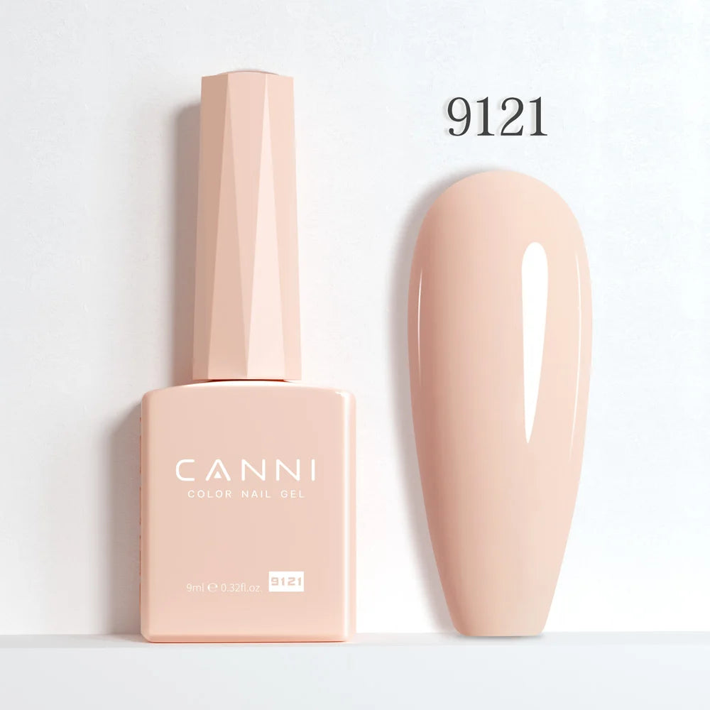 9ml CANNI HEMA/TPO FREE Nude Pink Color Nail Gel Polish Full Coverage Semi Permanent Long Wear Top Coat Venalisa Gel Varnish