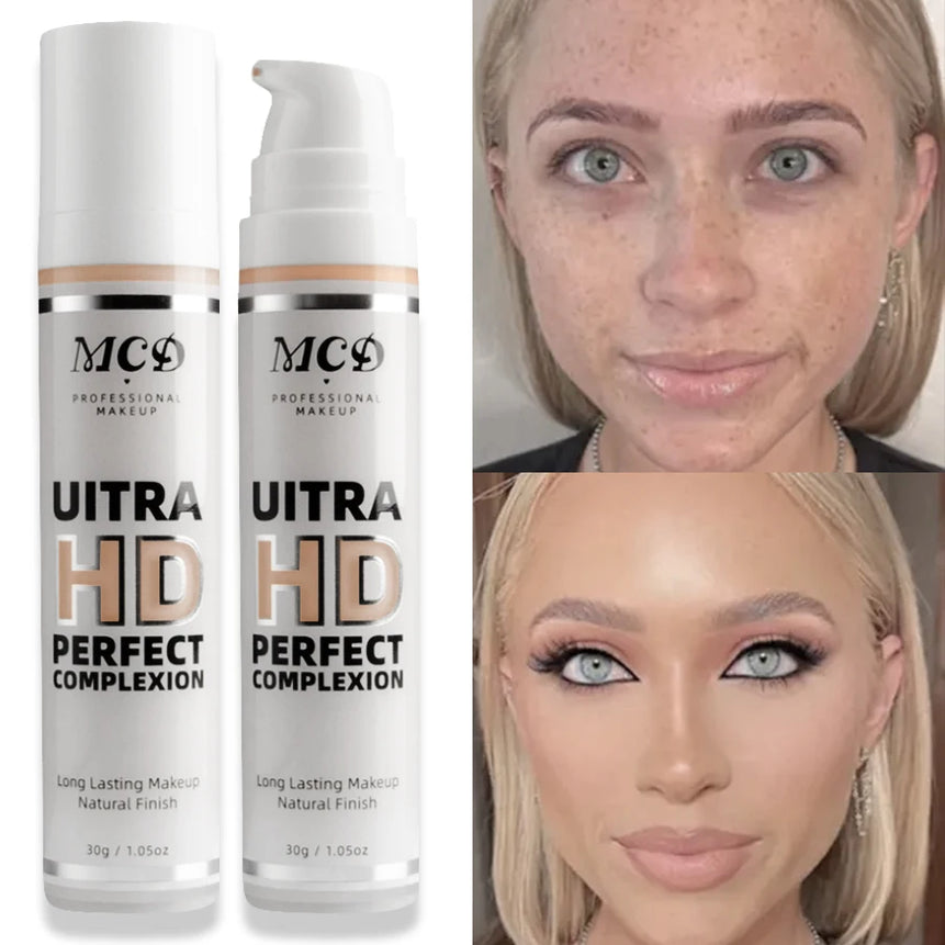 9-Shade Liquid Foundation | Full Coverage, High-Coverage Base Makeup, Cushion Finish, Natural Matte