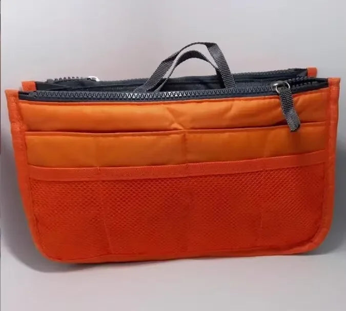 HOMEFISH Multi Functional Large Capacity Makeup Bag Portable Double Zipper Toiletries Travel Storage Bag Mommy Bag Multi Pocket