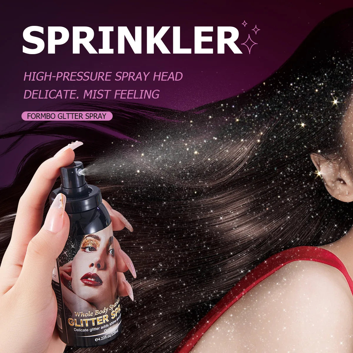 Glitter Spray Body Highlight Clavicle Glitter Spray Grooming Brightening Spray Face and Body Makeup