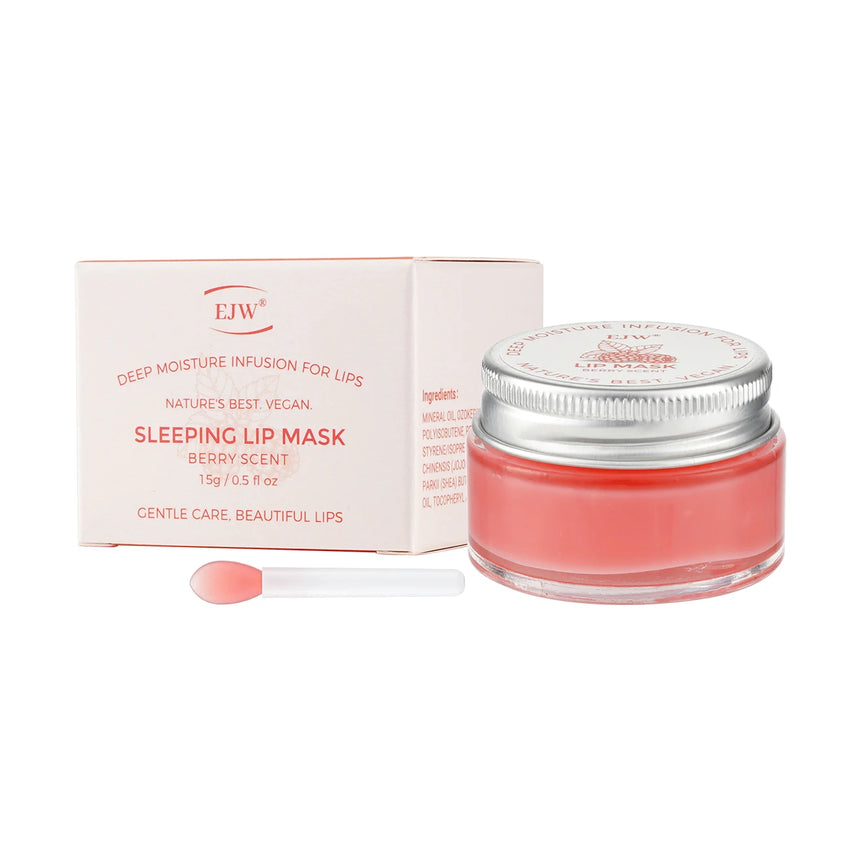 EJW Lip Sleeping Mask: Nourish,Hydrate, Vitamin E,Jojoba Oil, Lip Balm, Lip Skin Care, Improve Lip Color, Reduce Lip Lines.