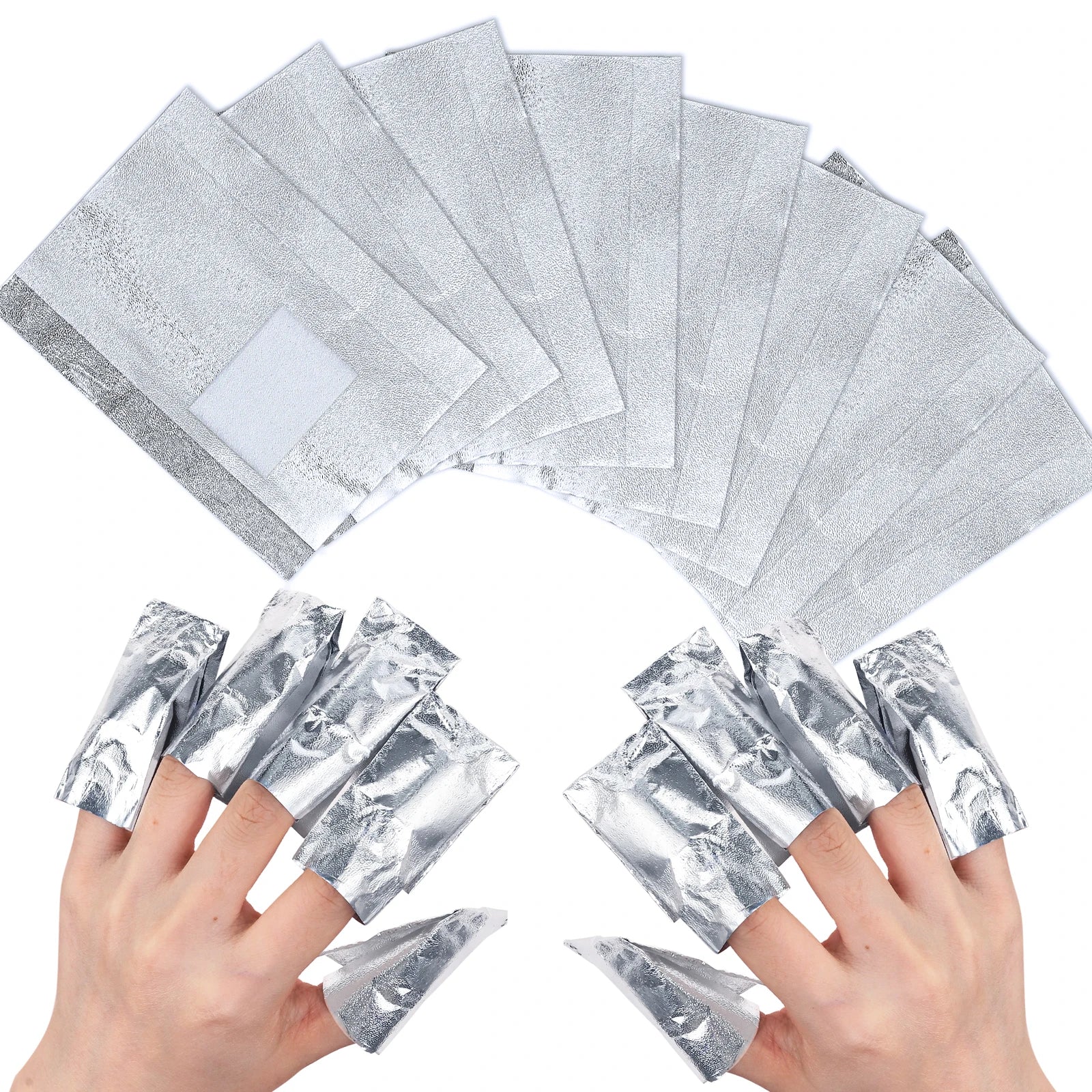50/100Pcs Aluminium Foil Gel Nail Remover Wipes Polish Removal Soak Off Acrylic UV Gel Remover Wraps with Acetone Manicure Tools