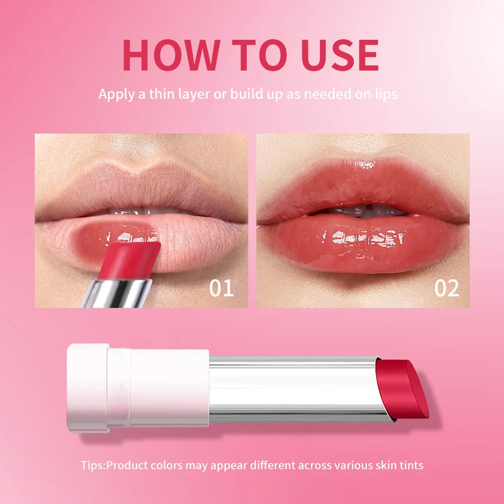 Lip Balm Lifter Glaze Oil Balm with Hyaluronic Acid and Hydrating Oil Blend with 24HRs of Smooth Moisturizing Shine Pink Makeup