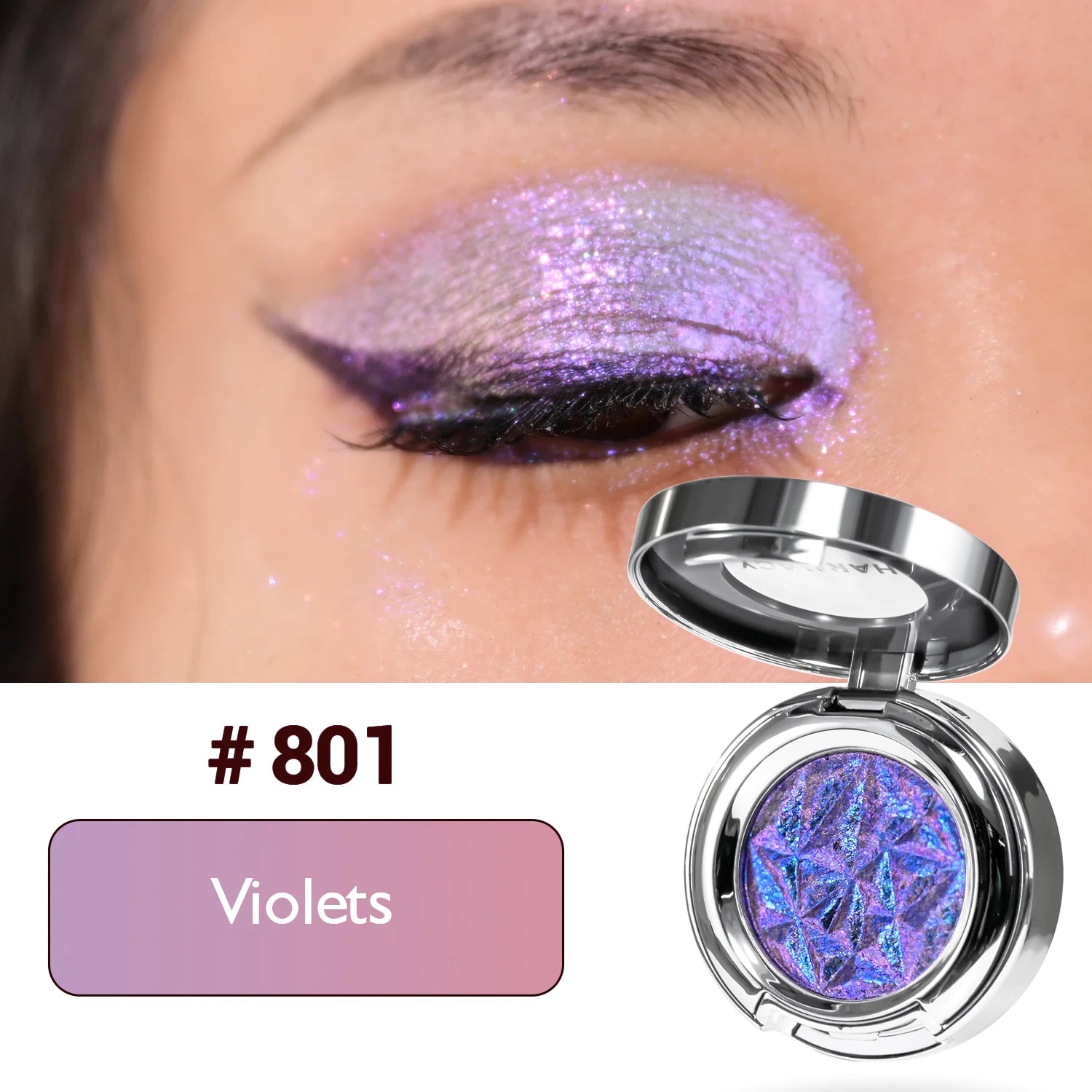 CHARMACY New 10 Multichrome Single Eye Shadow High Pigment Long Lasting Duo Chrome Eyeshadow Glitter Makeup For Eyes