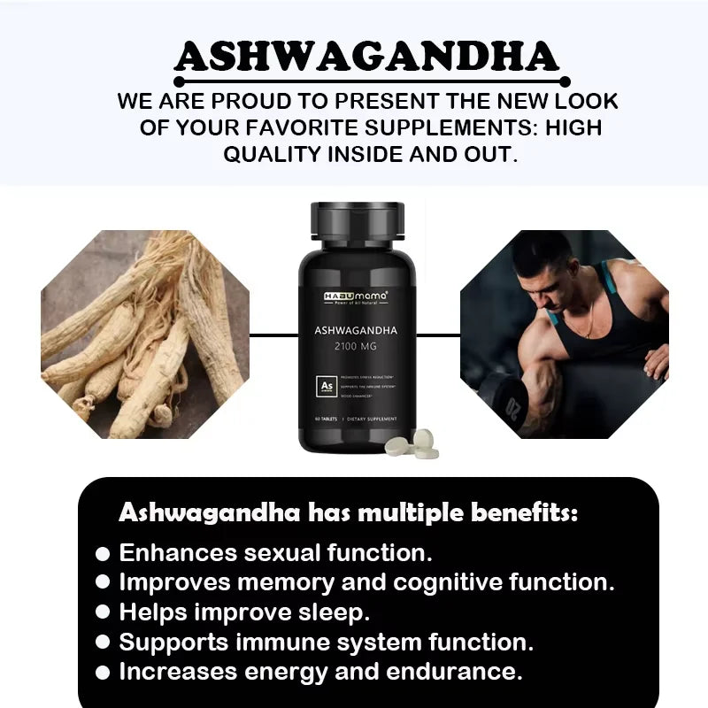 Original Ashwagandha Tablet Pen-is Enlargement Energy Supplement Anti-oxidation,Enhance Immunity,E-rection Capsules for Men