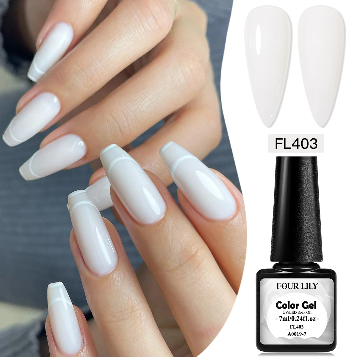 FOUR LILY 7ml Nude Pink Jelly Nail Gel Polish 12 Colors Semi Permanent Soak Off UV LED Gel Polish Nail Art Painting Gel Varnish