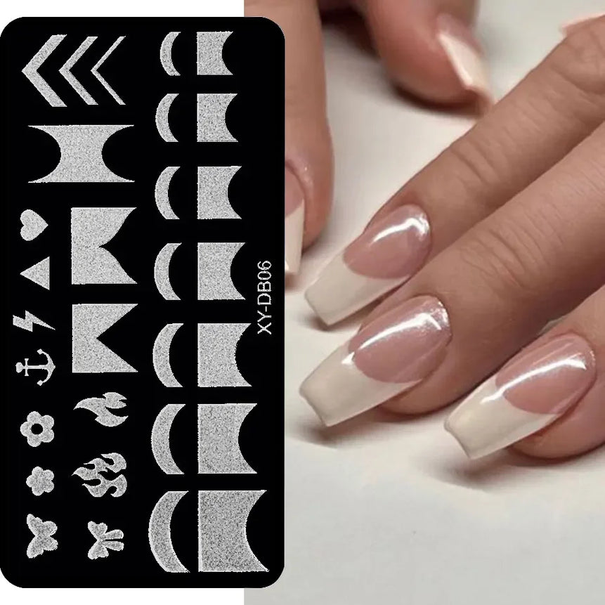 Lace Floral Nail Art Stamping Plate French Wedding Bohemian Style Polish Printing Template Plate Flower Stencils Manicure Tool