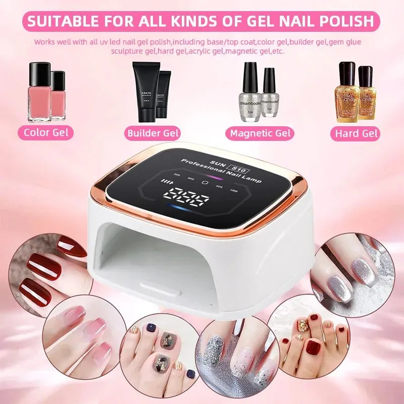 108W Rechargeable UV LED， 36LEDS  Nail Lamp Professional Cordless Gel Polishfor Manicure and Curing All Gel Nail Polish at Home