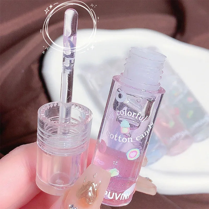 Transparent Mirror Lip Gloss Moisturizing Jelly Lip Oil Lasting Clear Glitter Plumping Liquid Lipstick Lips Care Makeup Cosmetic