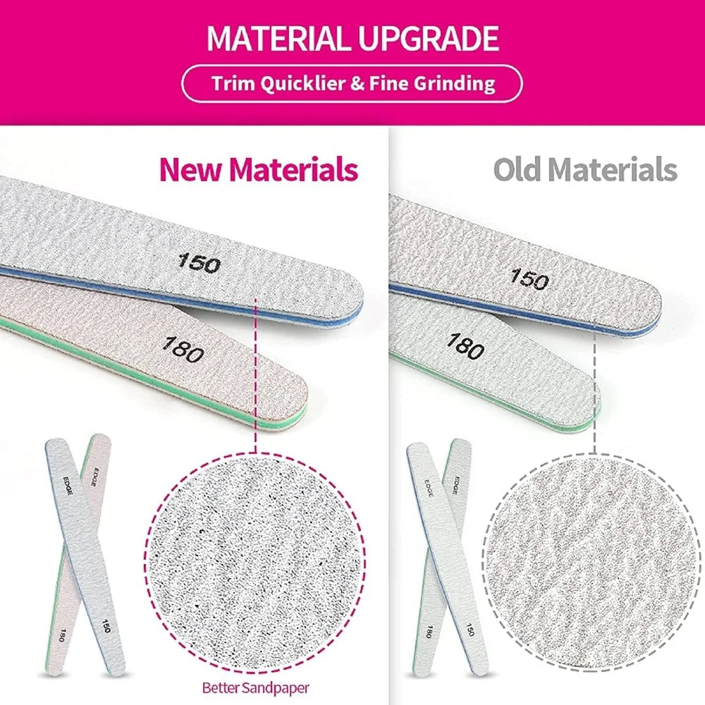 Nail File Nail Buffer for Teens, Nail File & Natural Nail Buffer in 6 Pack, Nail Sandboard, Nail Buffer & Gloss Kit Nail File
