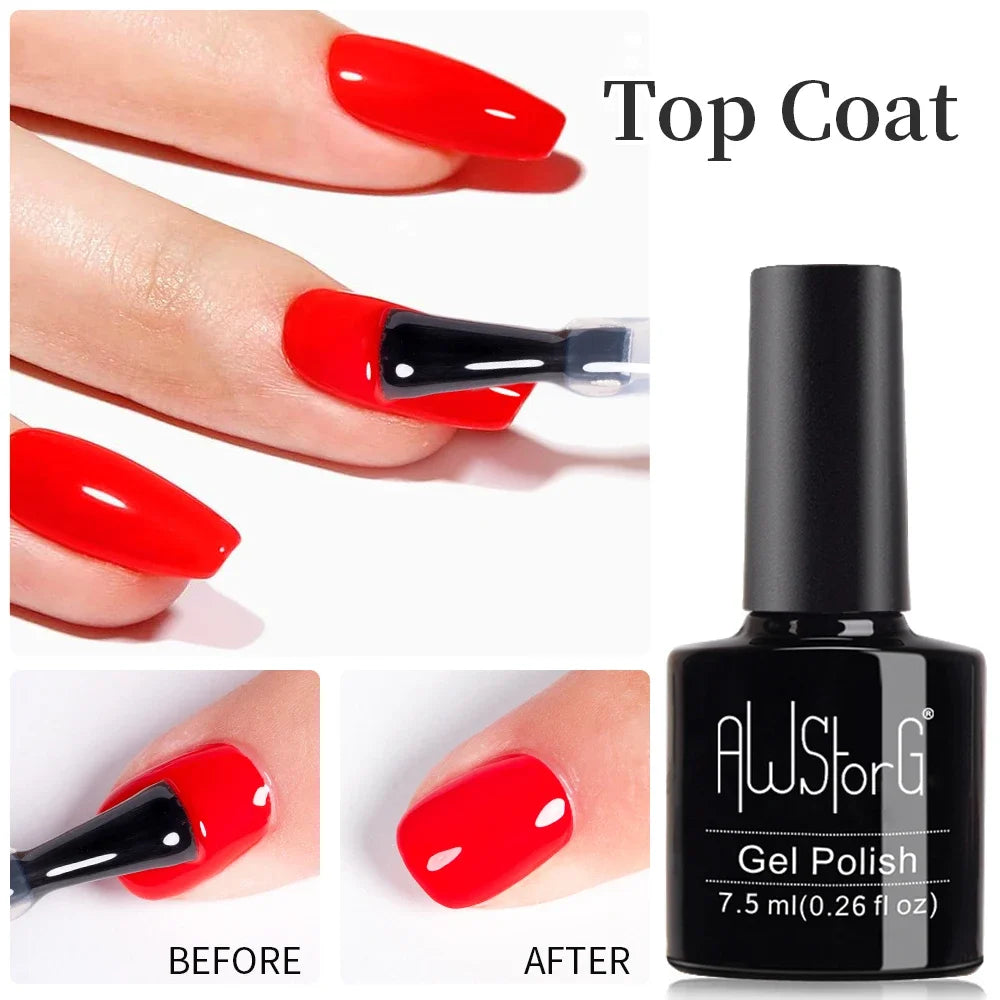 AWStorG 7.5ML Golden Gradient Cat Eye Magnetic Gel Sparkling Glitter Nail Polish Semi Permanent UV Nail Art No Need Base Color