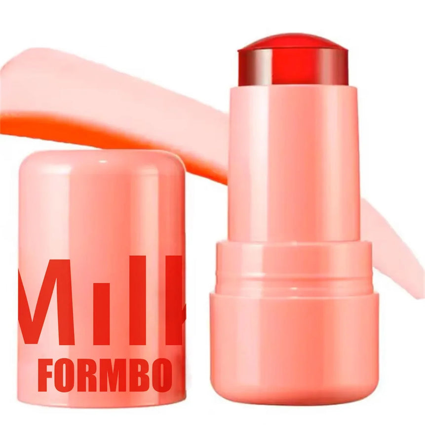 3-in-1 Milk Jelly Tint Facial Blusher Wand Moisturized Long Lasting Matte Rouge Cheek Contour Lipstick Sticker Beauty Makeup