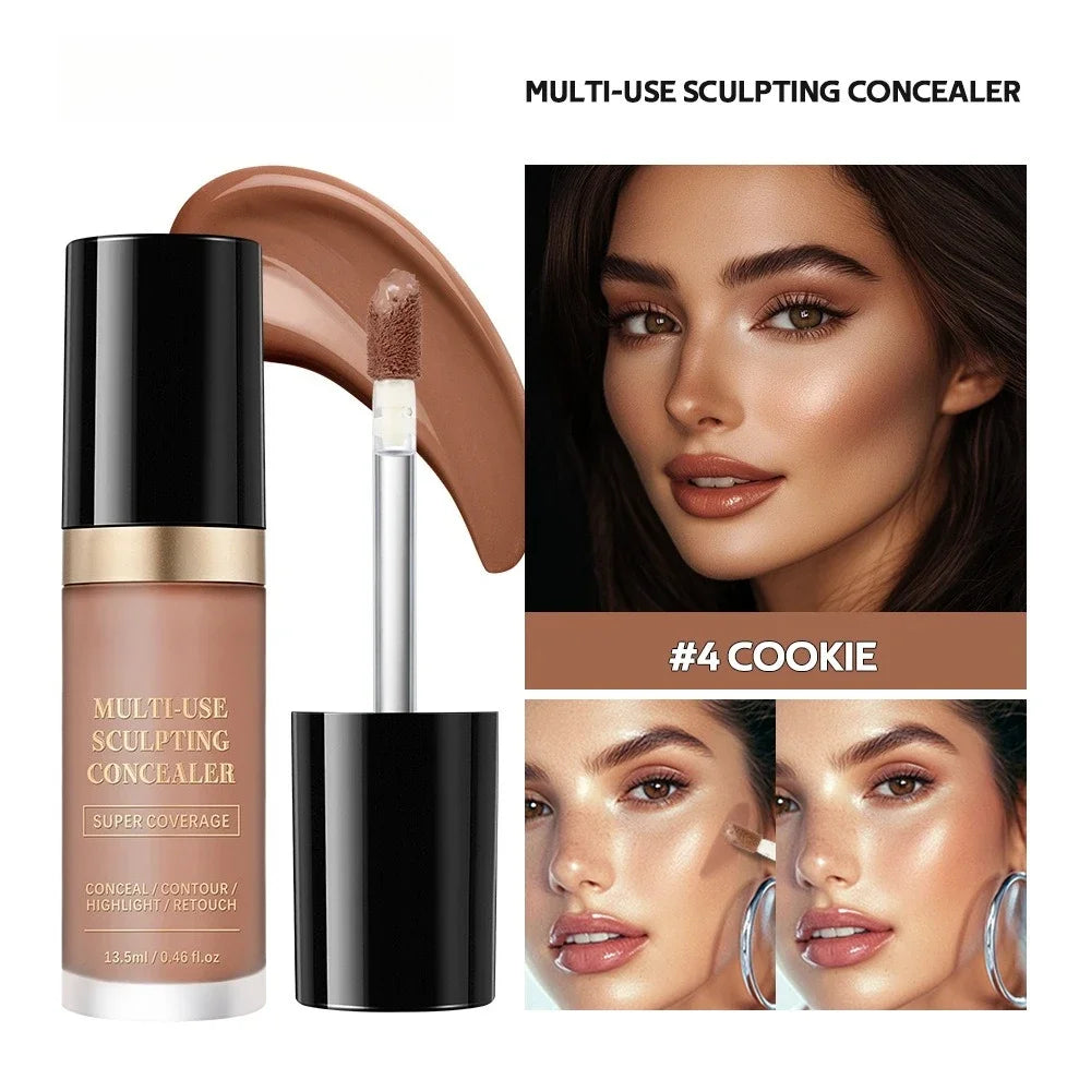 Super Coverage Concealer Multi-Use Cream Oil Free Long Lasting Hydrating Cover Contour Highlight and Retouch Face Makeup