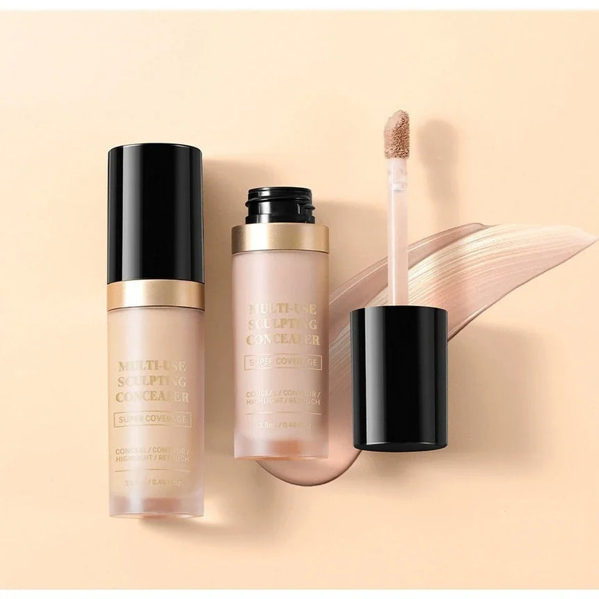 Super Coverage Concealer Multi-Use Cream Oil Free Long Lasting Hydrating Cover Contour Highlight and Retouch Face Makeup