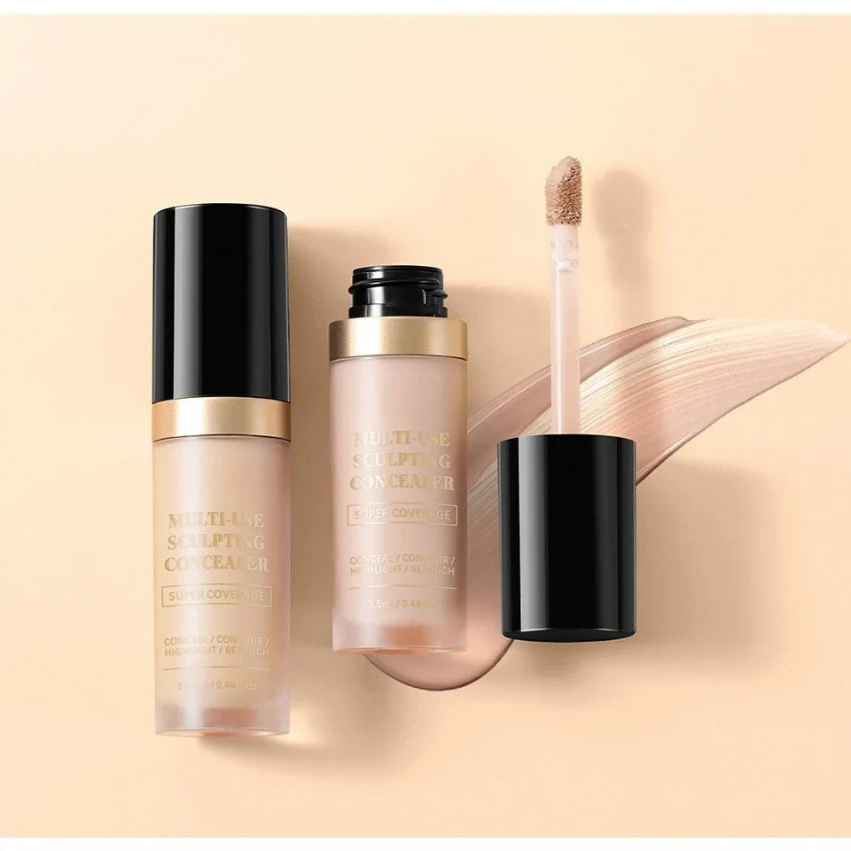 Super Coverage Concealer Multi-Use Cream Oil Free Long Lasting Hydrating Cover Contour Highlight and Retouch Face Makeup