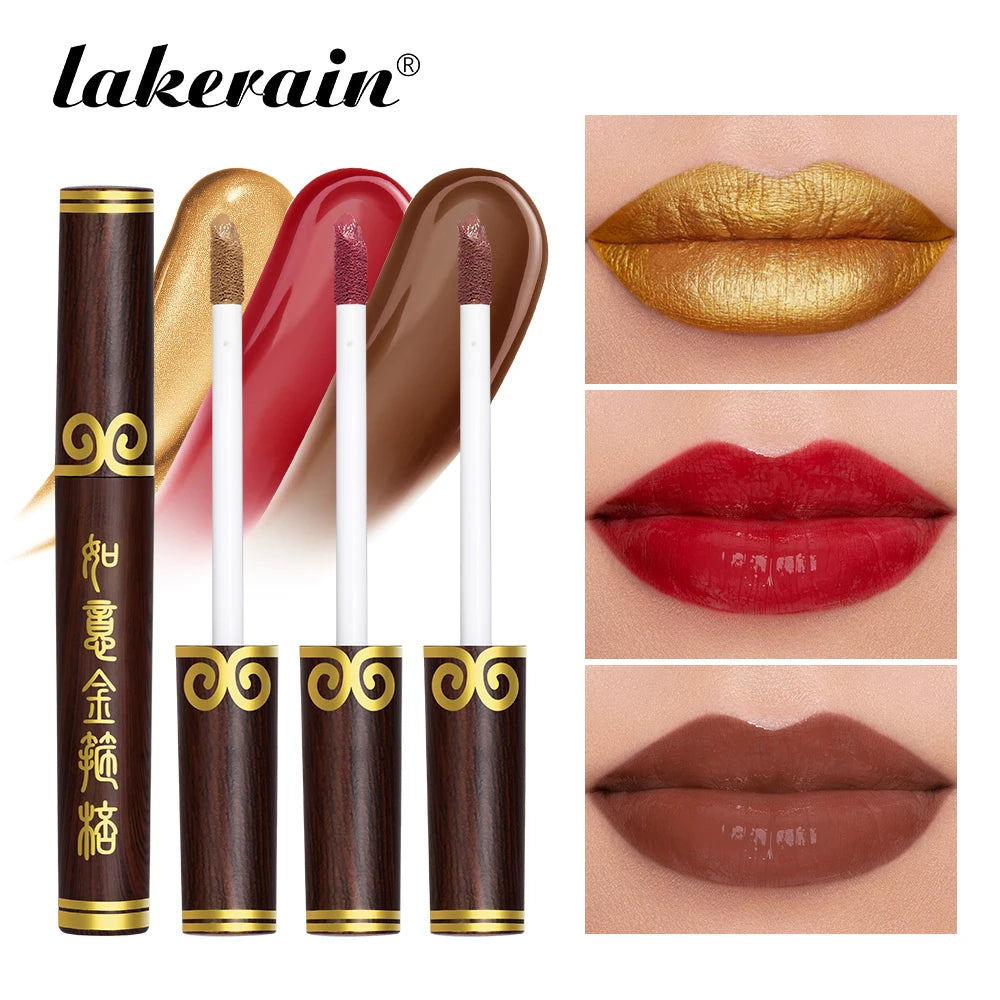 Lakerain Matte Velvet Lip Gloss Waterproof Liquid Lipstick Nude Lips Tint Mud Non-sticky Long Lasting High Shine Lip Glosses