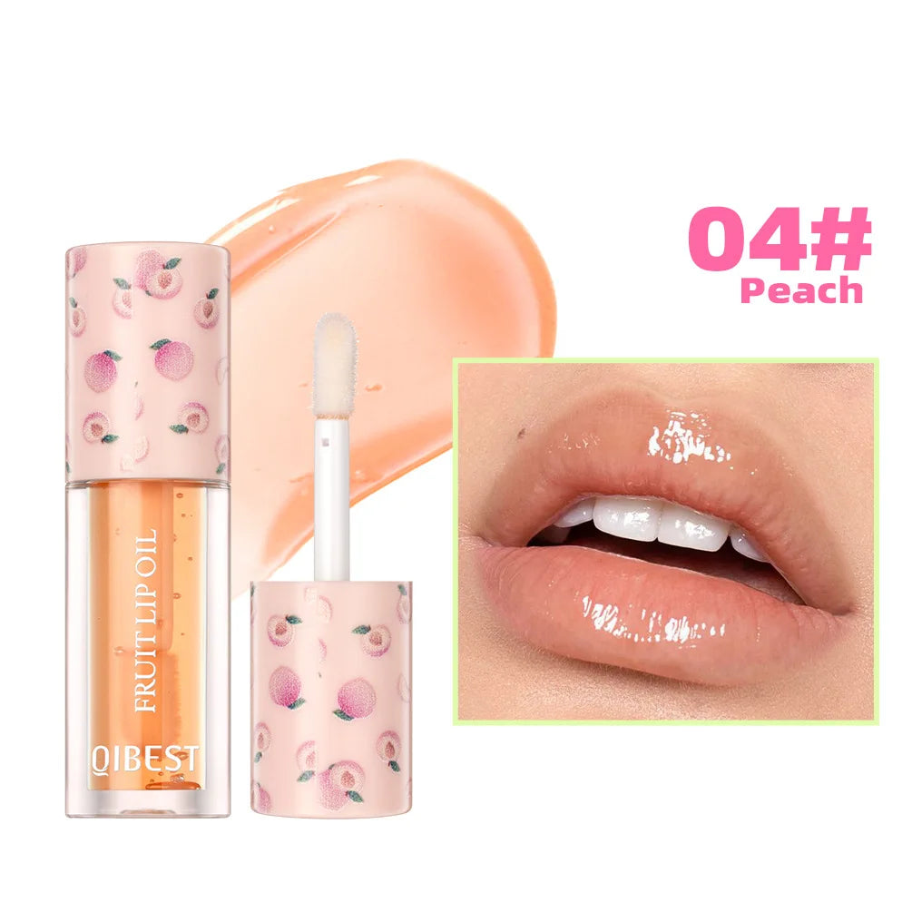 Deep Moisturizer Hydrating Lip Gloss Fruit Tasty Transparent Shiny Mirror Light and Not Greasy Lip Oil Lips Care Makeup Cosmetic