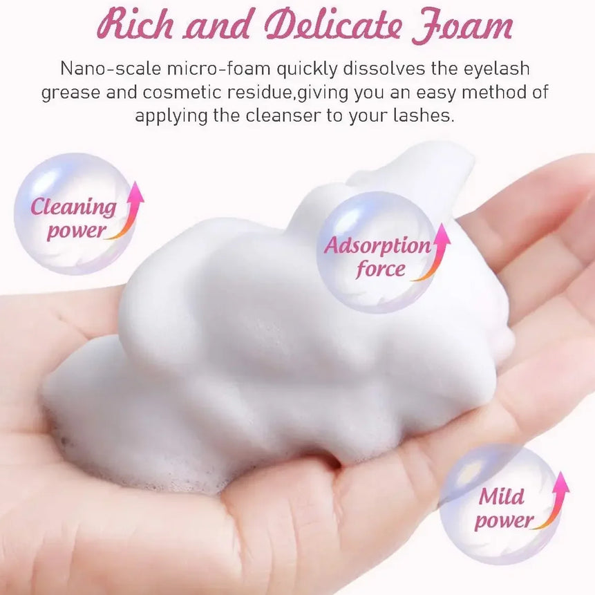 50ml Lanthome Eyelash Extension Shampoo Foam Eyelid Deep Clean Cleanser For Makeup Tools Mascara Remover Glue Salon Home Use