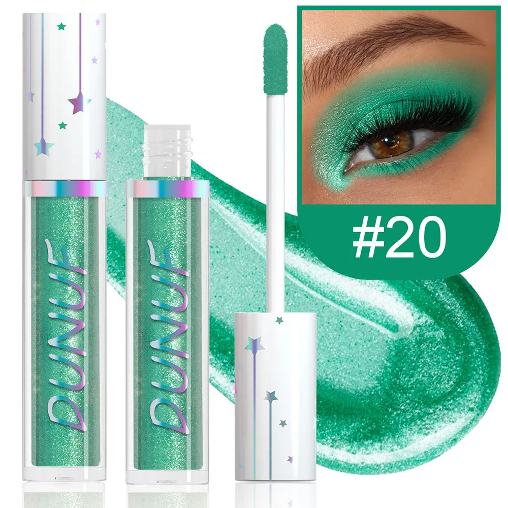 Metallic Liquid Eyeshadow Stick Brown Green Black High Gloss Pearlescent Glitter Eye Shadow Waterproof Stage Makeup Pigment