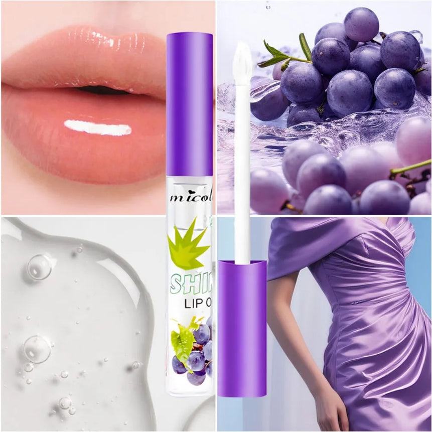 Hydrating Lip Oil Roller Gloss Moisturizing Nourishing Lip Balm Transparent Colorless Fruit Avocado Lip Care ﻿