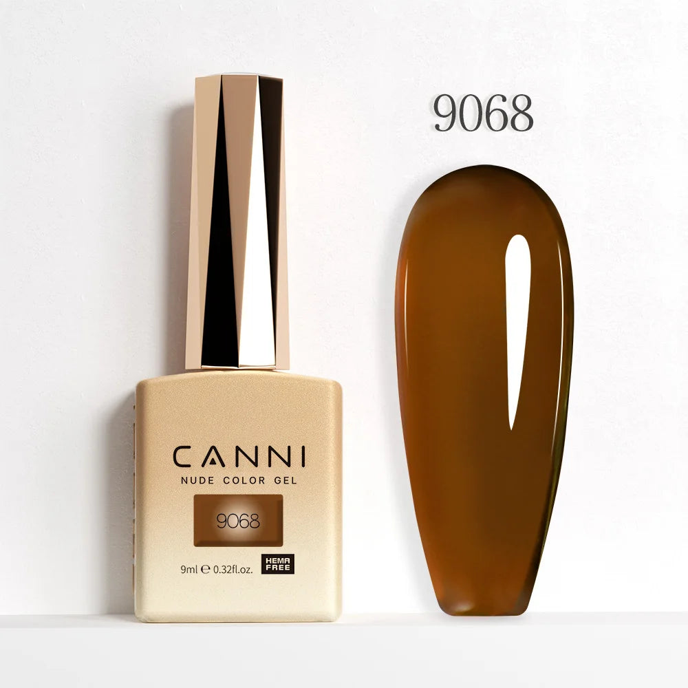 9ml CANNI HEMA/TPO FREE Nude Pink Color Nail Gel Polish Full Coverage Semi Permanent Long Wear Top Coat Venalisa Gel Varnish