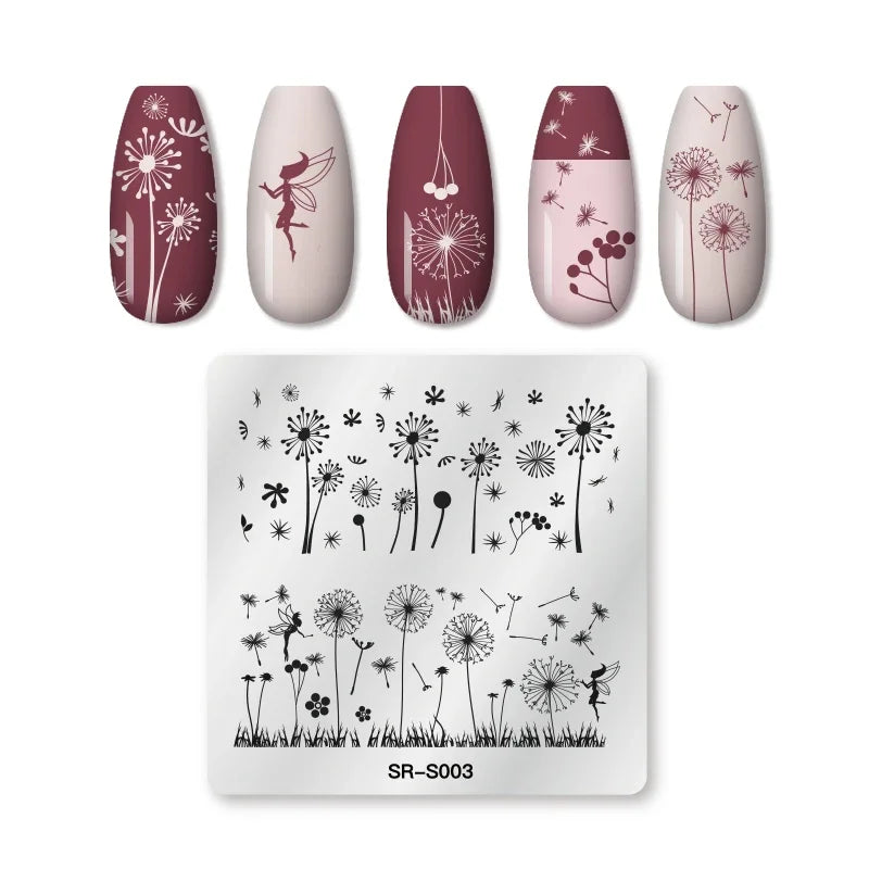 1PC Flower Leaves Line Geometric Stamping Plates Abstract Lady Face Nail Stamp Templates Printing Stencil Nail Art Decoration