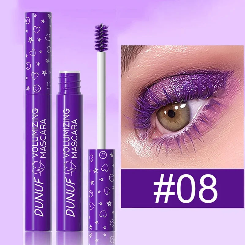 Colorful Curling Mascara Stage Makeup Waterproof Green Mascara Cream Blue Purple Curling Lengthen Quick Dry Eyelashes Extension