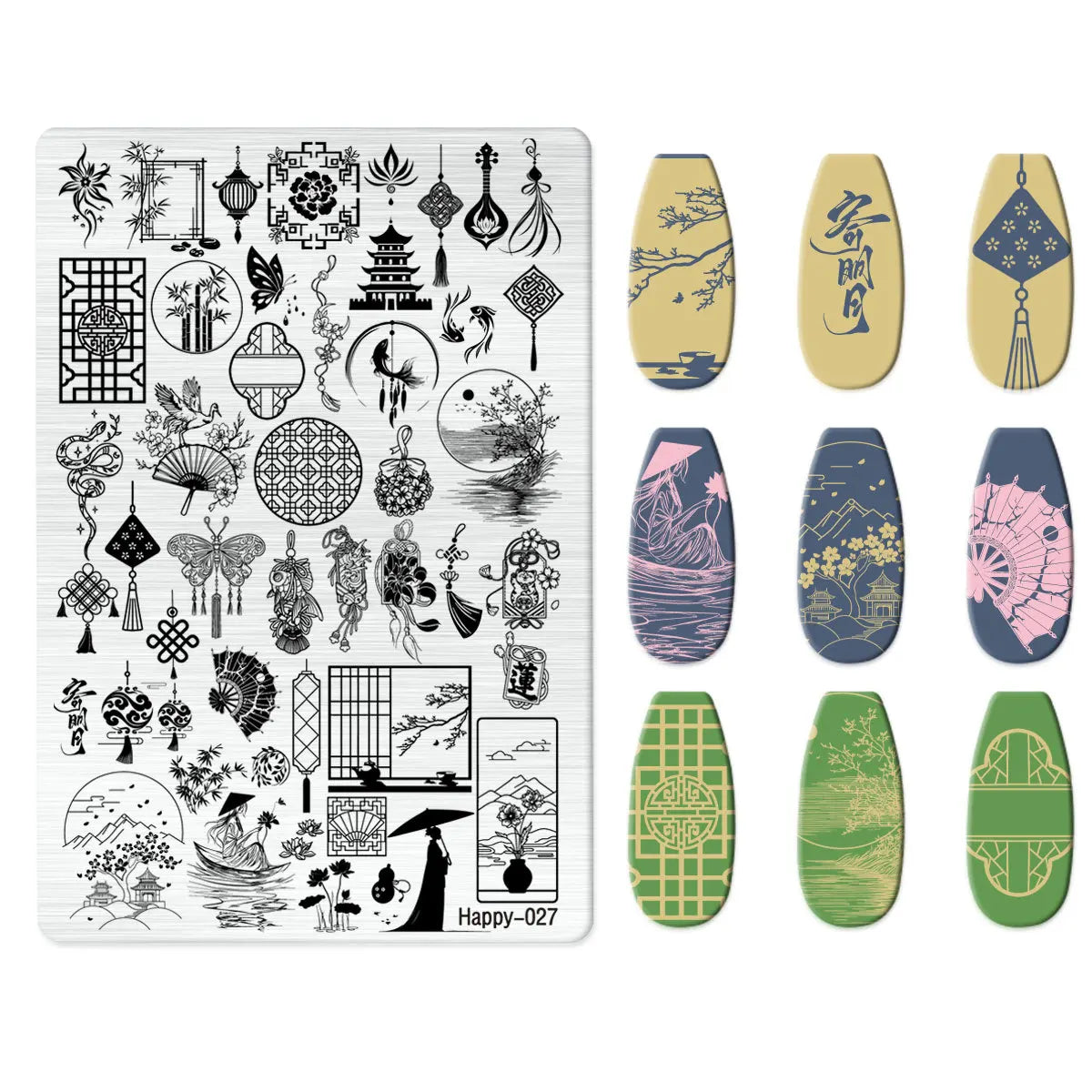 Maple Leaf Nail Stamping Plates Autumn Winter Leaves Design Polish Stencil Nail Printing Stamp Image Manicure Mold Stencil Tool