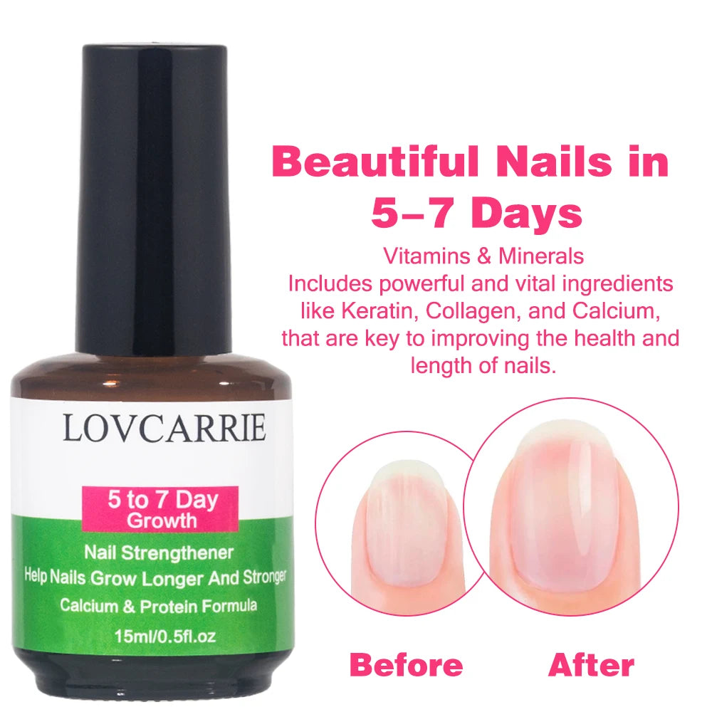 LOVCARRIE Keratin Nail Treatment Growth Formula Protein Normal Nail Strengthener Top Repair Serum Liquid 15ML Healthy Care Toe