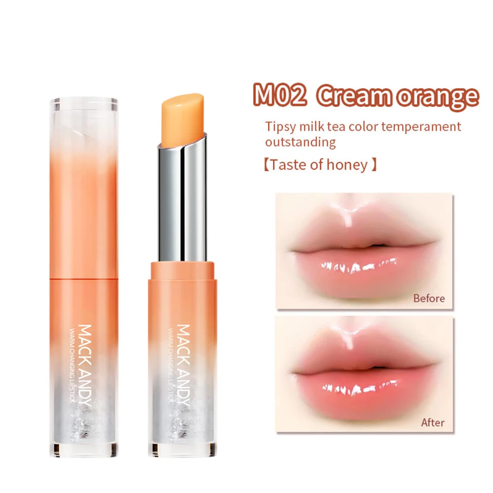MACKANDY Color Changing Lipstick Tint of Color Lip Balm Hydrating & Moisturizing Lip Color with Vitamin E Natural Gloss Finish