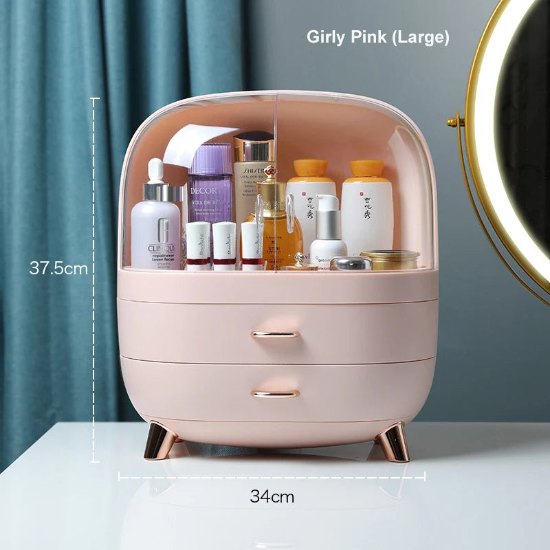 Makeup Container Polish Box Desktop Storage Organizer Makeup Drawer Large Box Cosmetic Capacity Storage Nail Jewelry Organizer