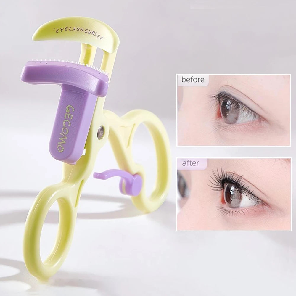 Wide-Angle Frameless Eyelash Curler Natural Long-Lasting Curl eyelashes Shaping Portable Design Easy to Use